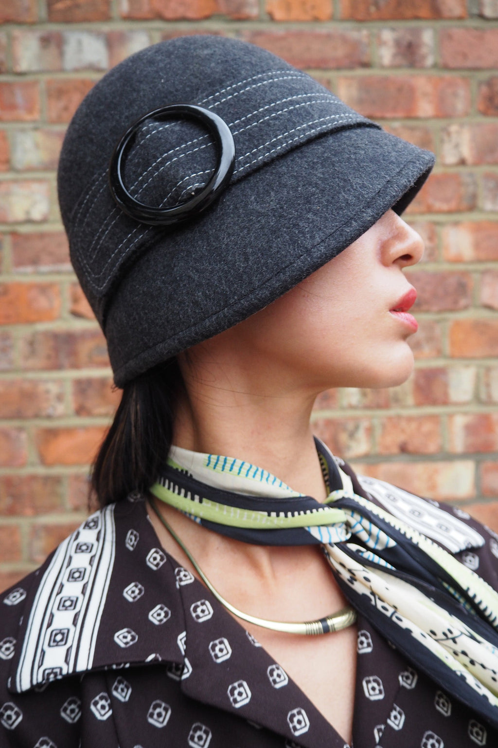 50s style Wool Hat Suzanne Bettley London | Vintage Cloche Hat