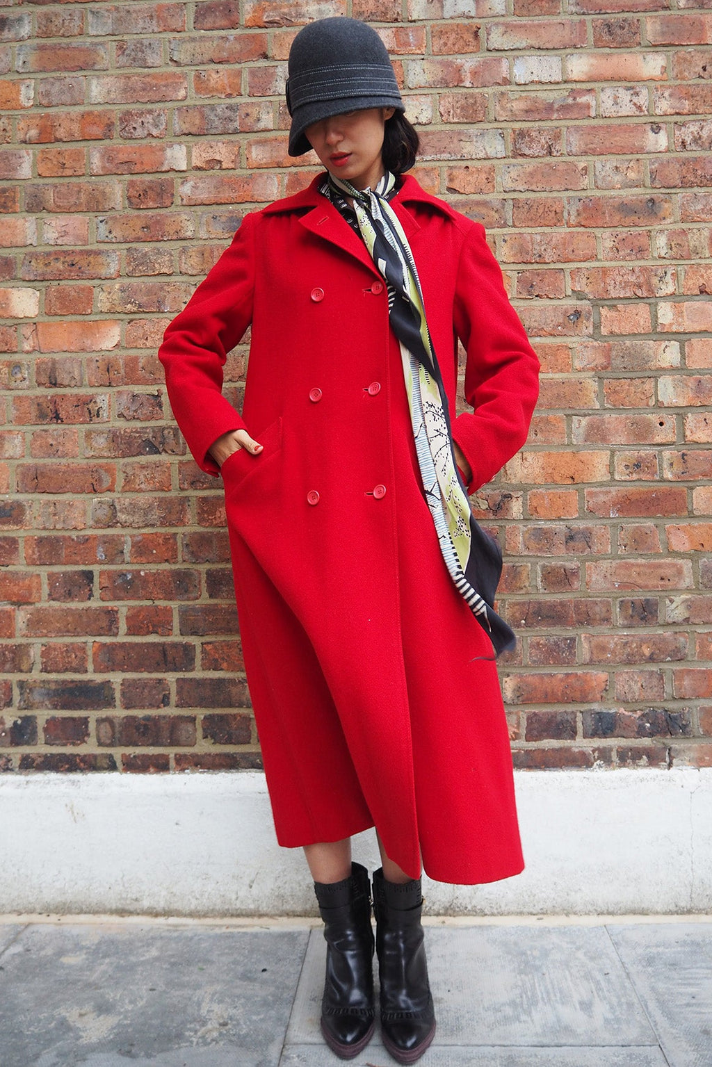 Red Wool Coat WINDS MOOR Britain | Vintage Winter Coat