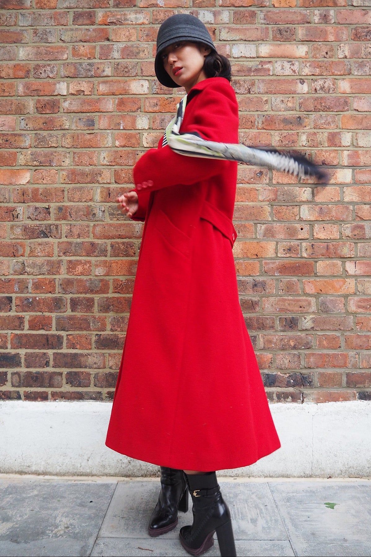Red Wool Coat WINDS MOOR Britain | Vintage Winter Coat