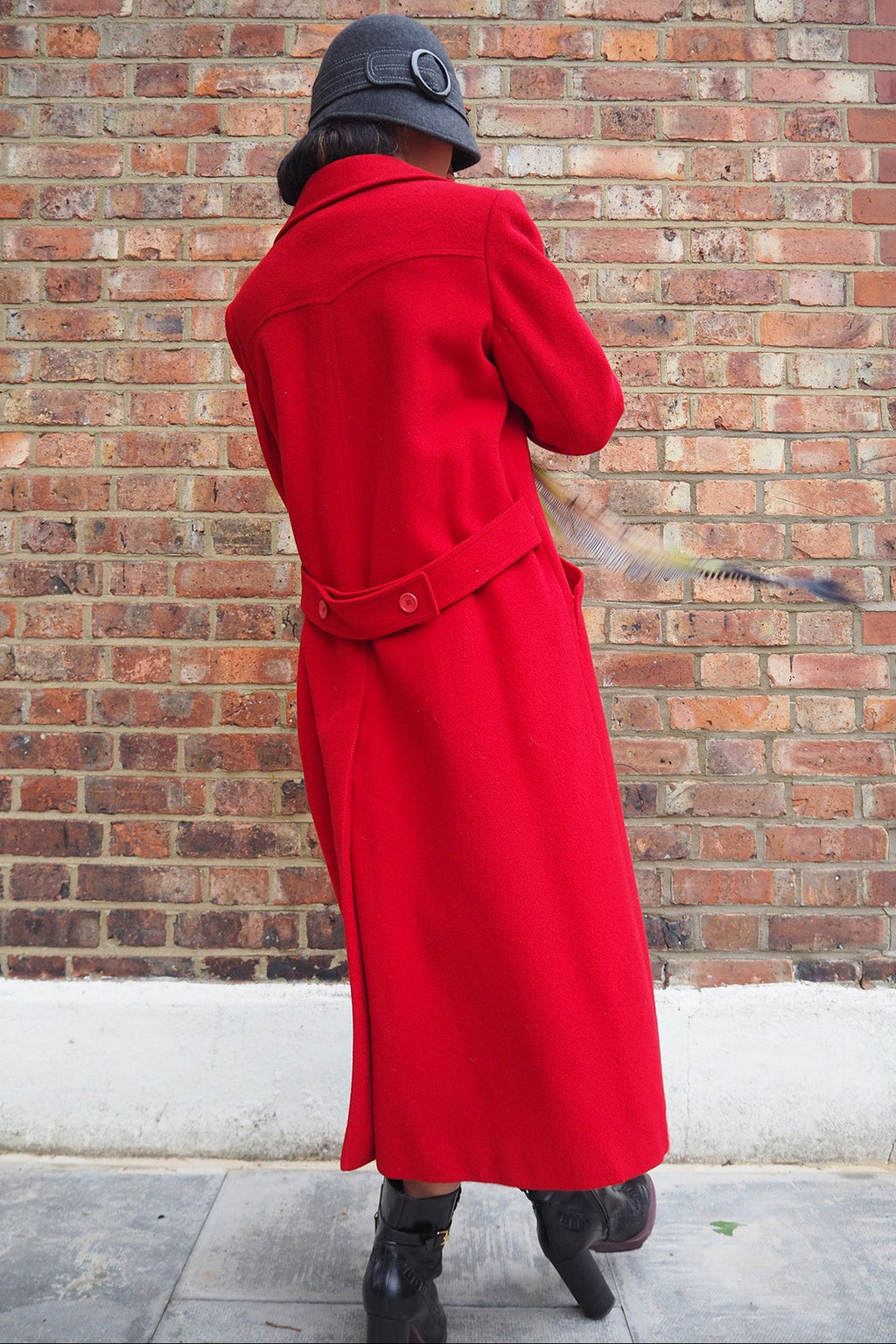 Red Wool Coat WINDS MOOR Britain | Vintage Winter Coat