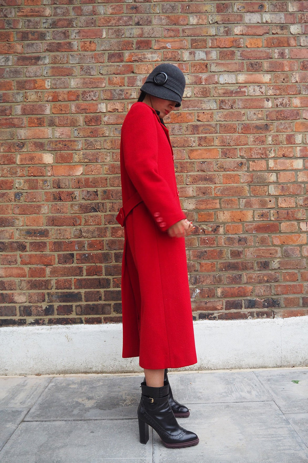 Red Wool Coat WINDS MOOR Britain | Vintage Winter Coat