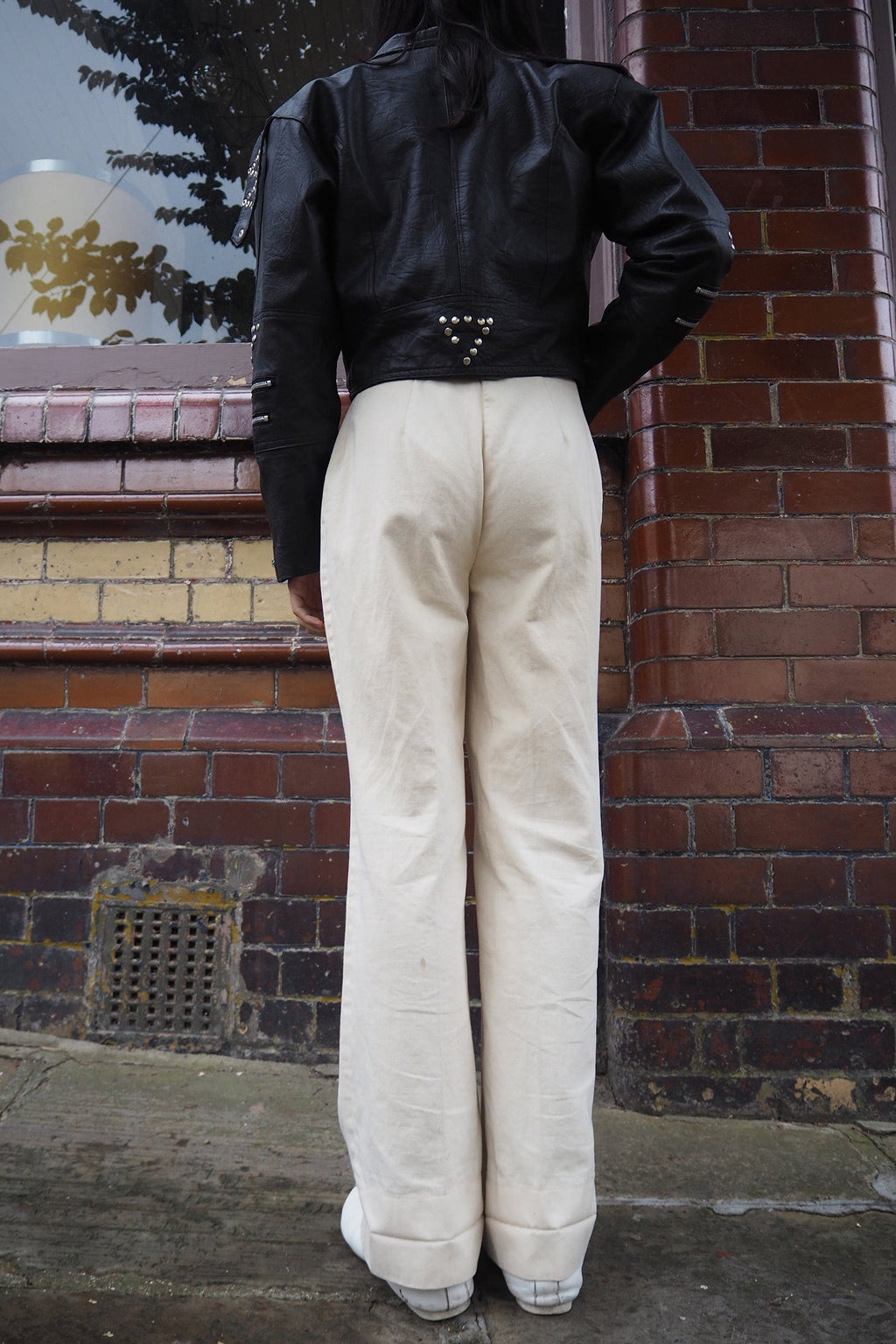 70's White Flare Pants Vintage | Rock Star Style Bell Bottoms