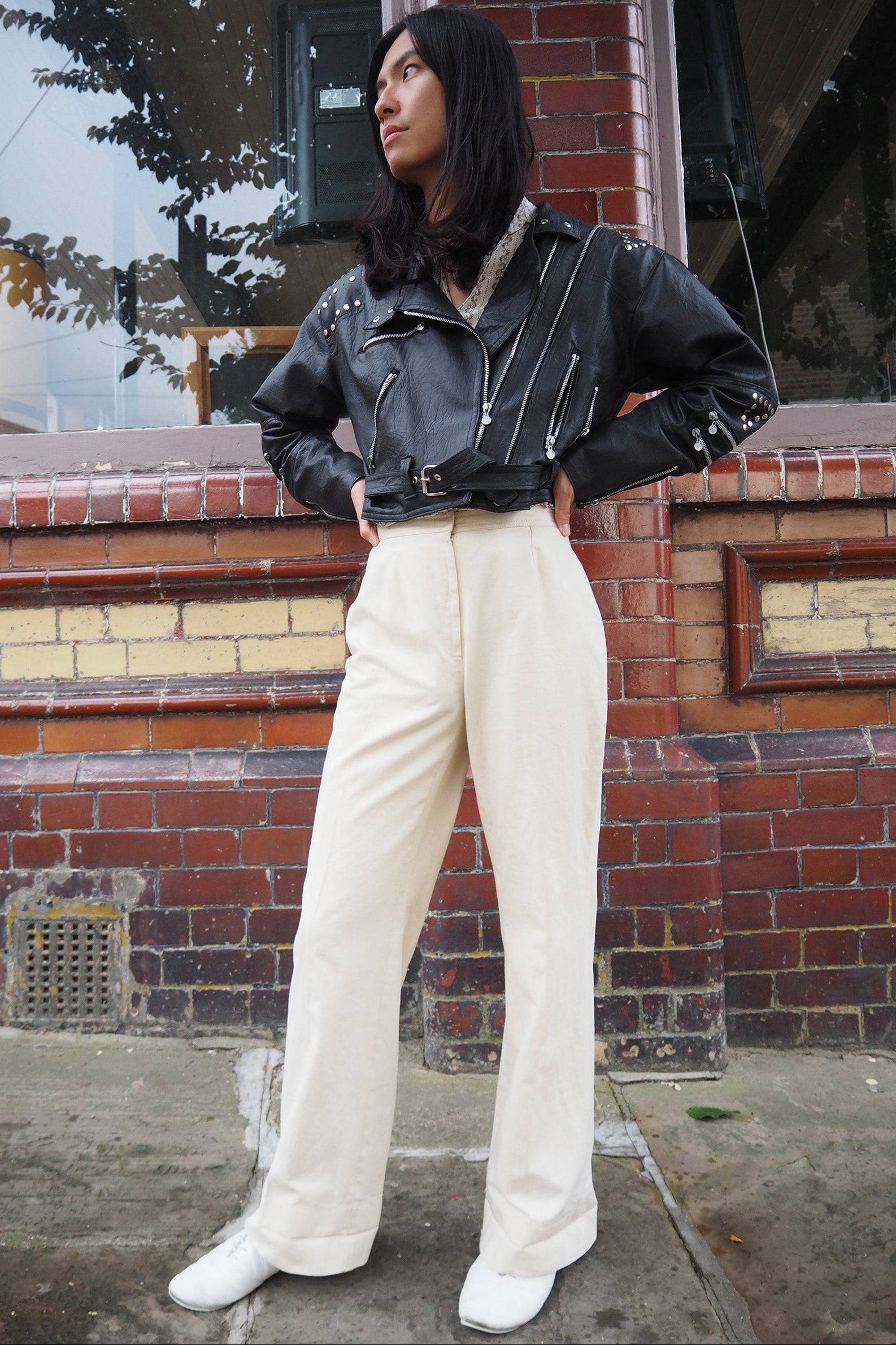 70's White Flare Pants｜ホワイトフレアパンツ ロックスタースタイル