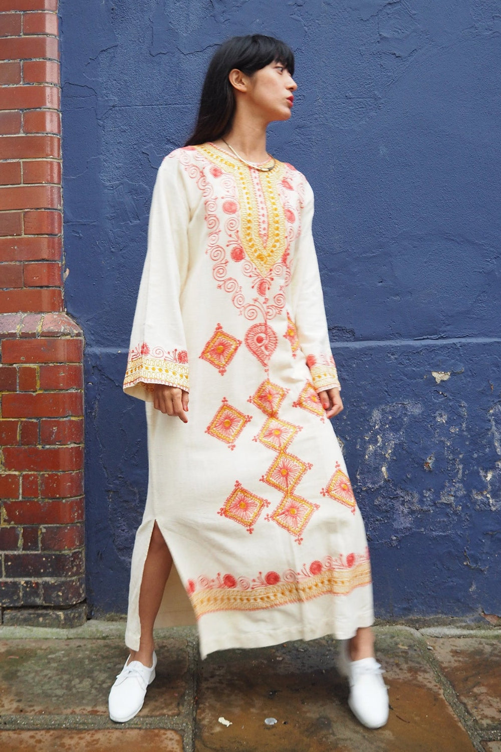 Moroccan Style Vintage Caftan Dress | Embroidered Kaftan