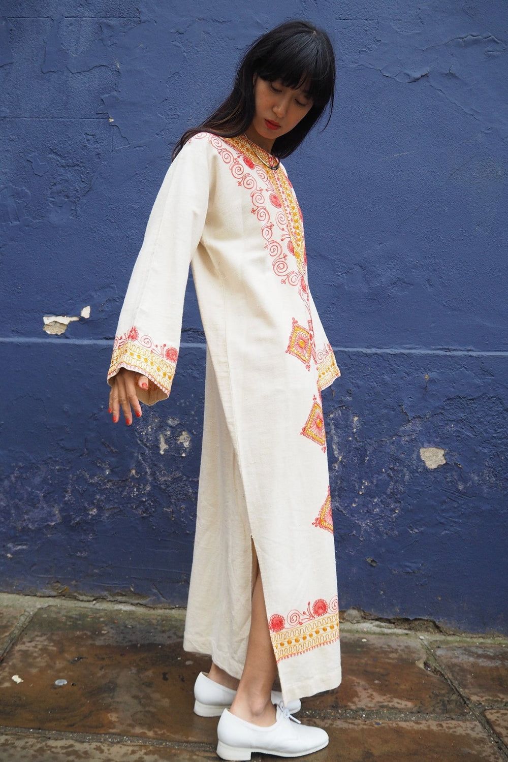 Moroccan Style Vintage Caftan Dress | Embroidered Kaftan