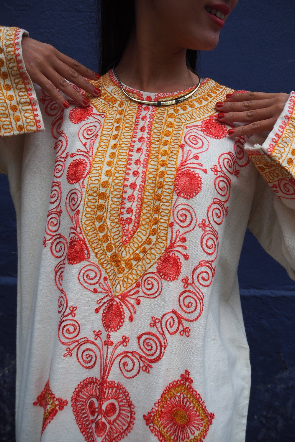 Moroccan Style Vintage Caftan Dress | Embroidered Kaftan