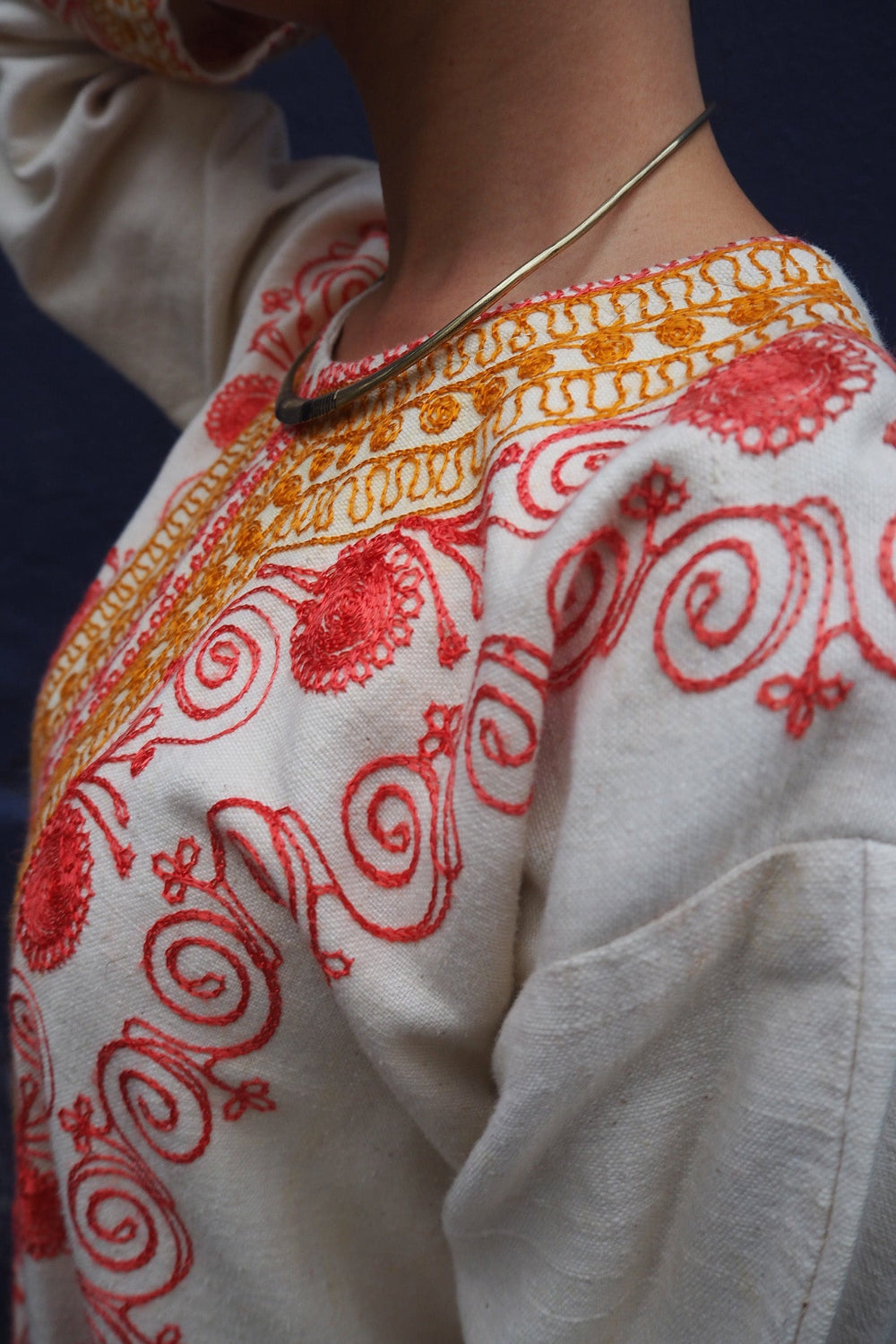Moroccan Style Vintage Caftan Dress | Embroidered Kaftan