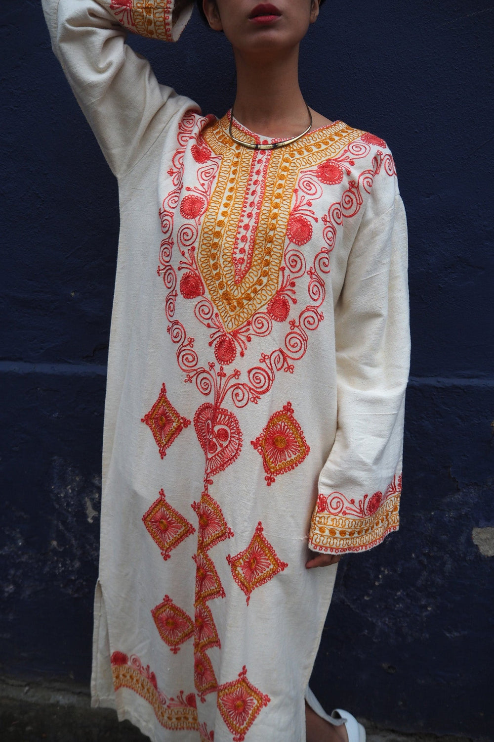 Moroccan Style Vintage Caftan Dress | Embroidered Kaftan