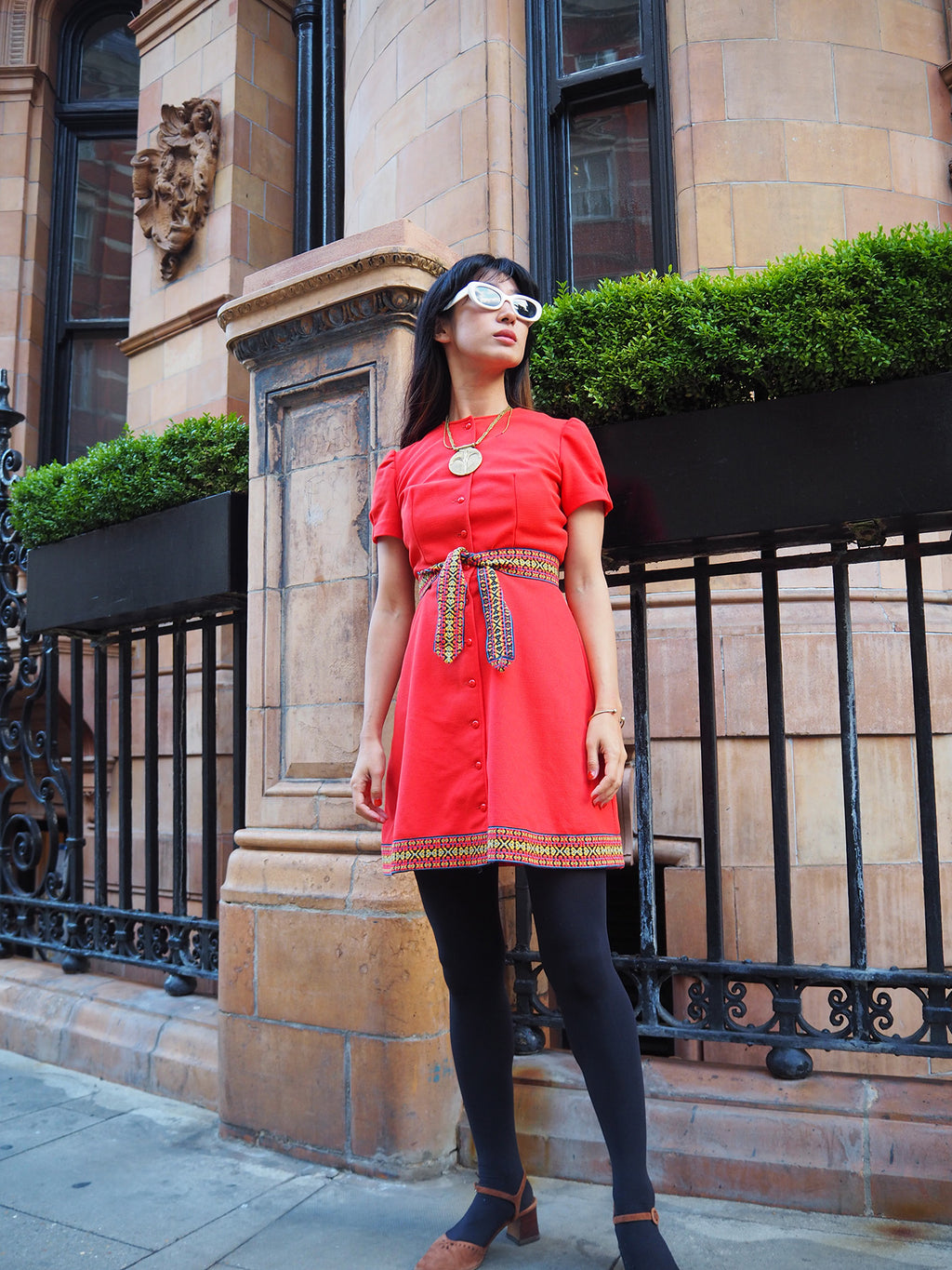 Late 50's dress|Red mini dress