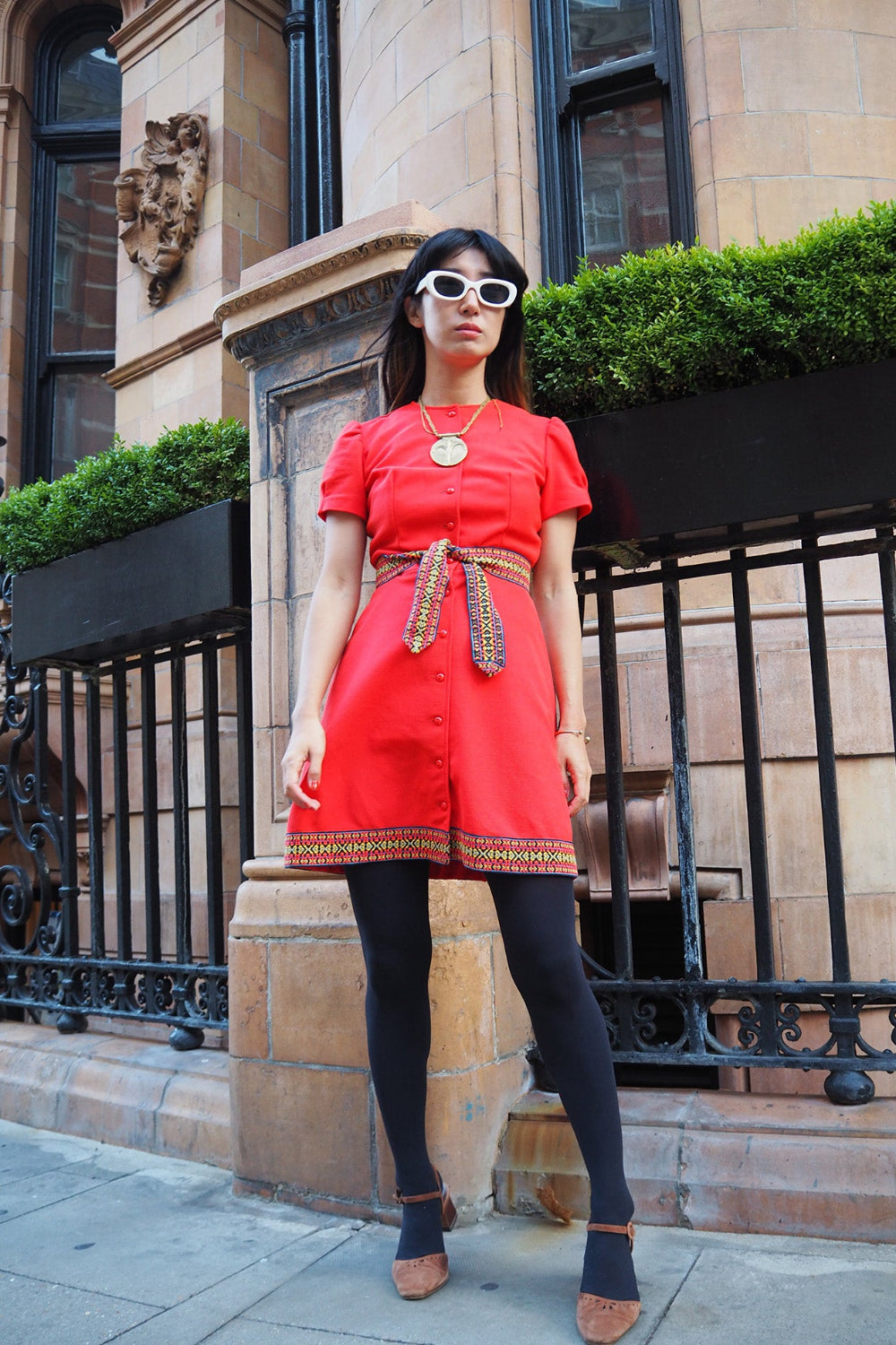 Late 50's dress|Red mini dress