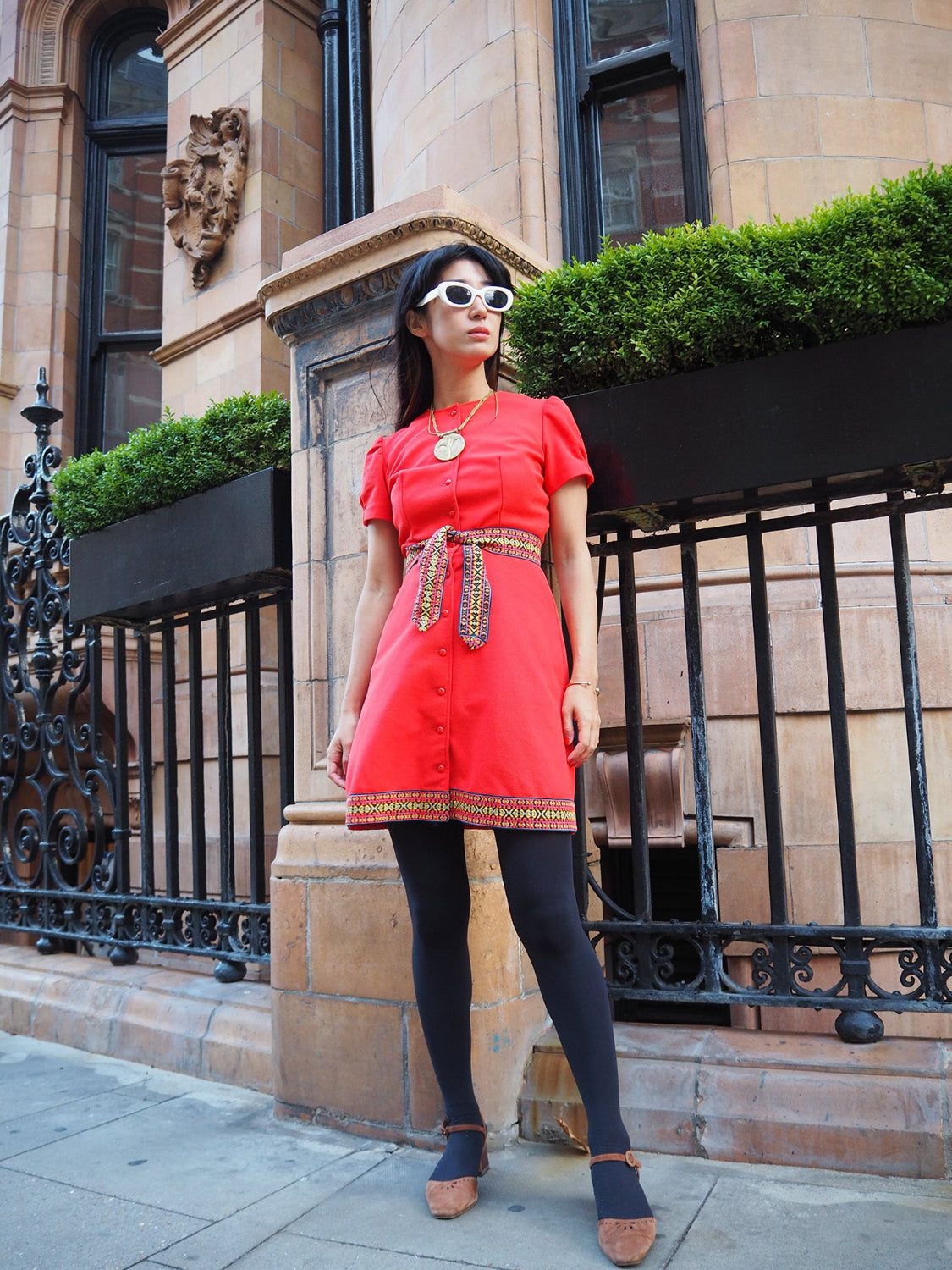 Late 50's dress|Red mini dress