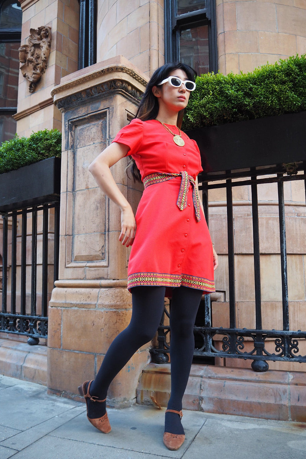 Late 50's dress|Red mini dress