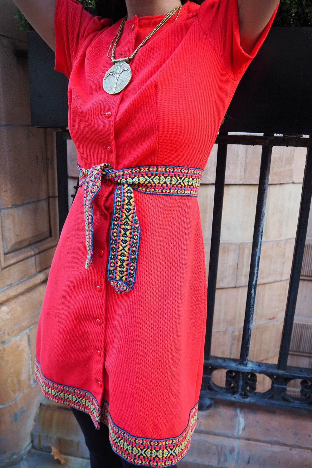Late 50's dress|Red mini dress