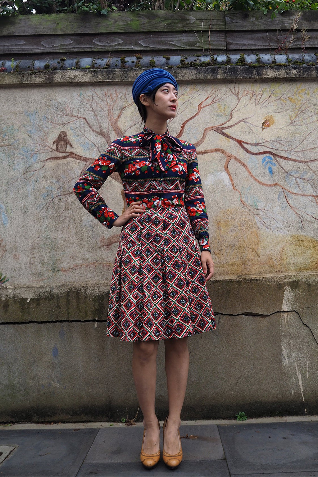 70's Flower Dress | Jannie Martin Couture | French Vintage Dress