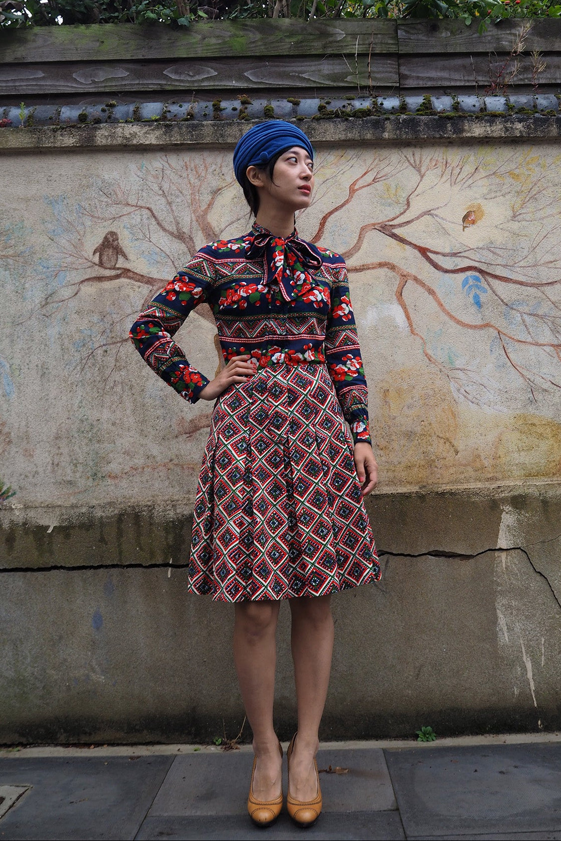 70's Flower Dress | Jannie Martin Couture | French Vintage Dress