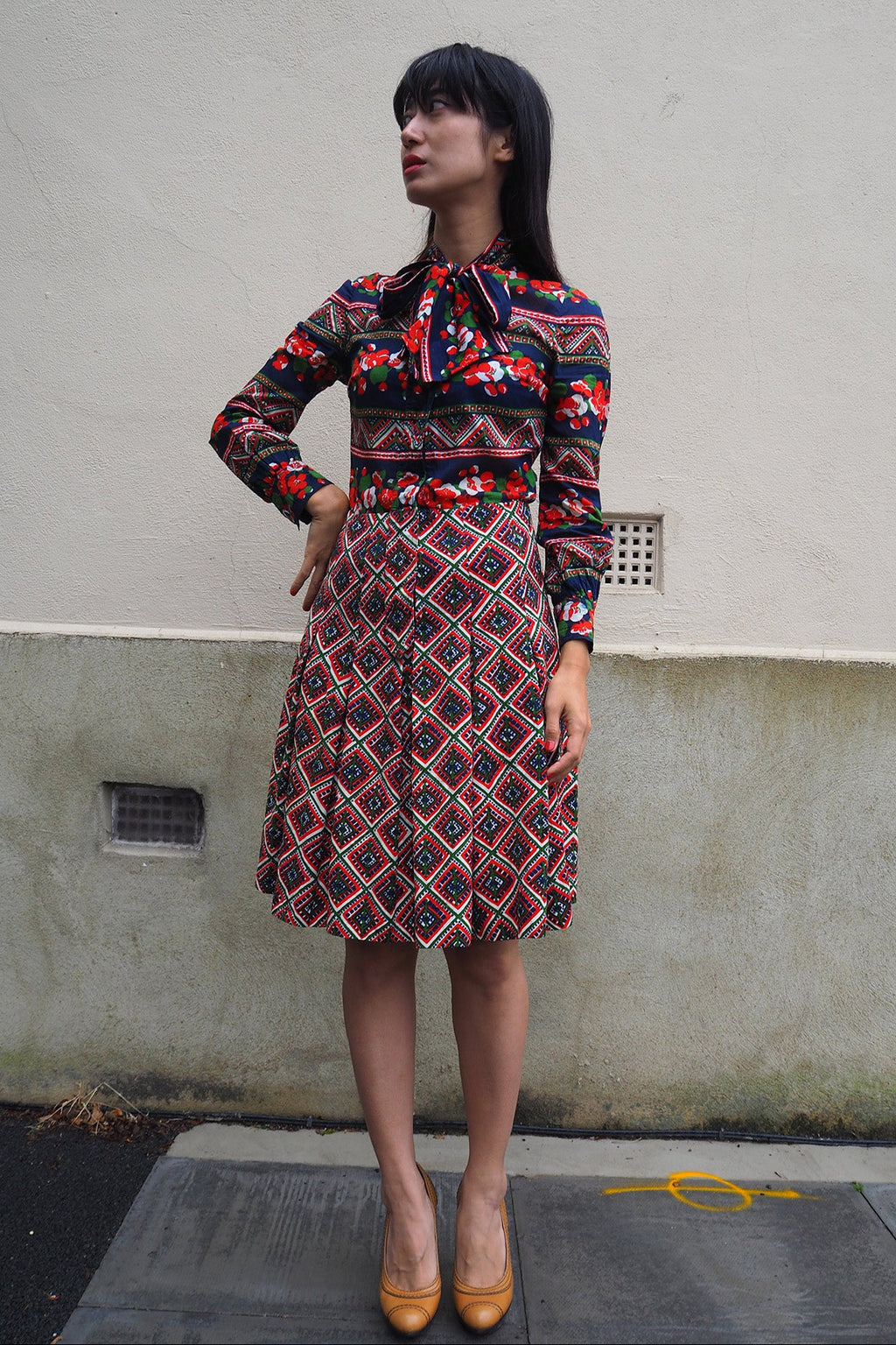 70's Flower Dress | Jannie Martin Couture | French Vintage Dress