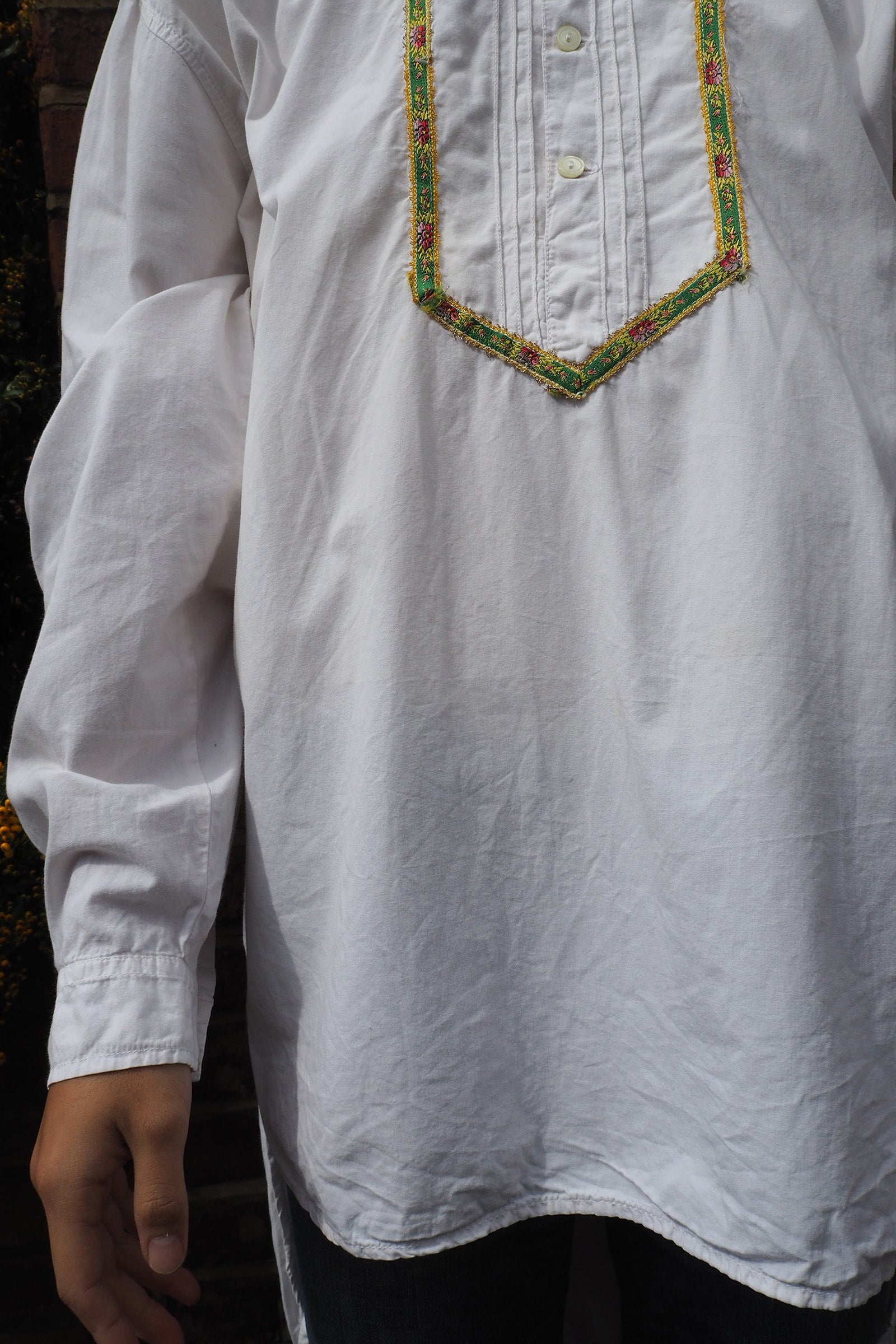 70's Italian Shirt Tavarner&co | Hippie Style Tyrolean Tape Vintage