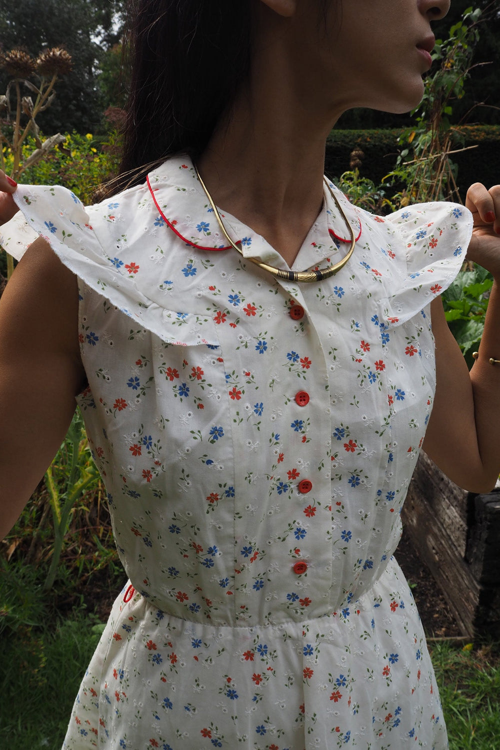 70's Girly ruffle dress