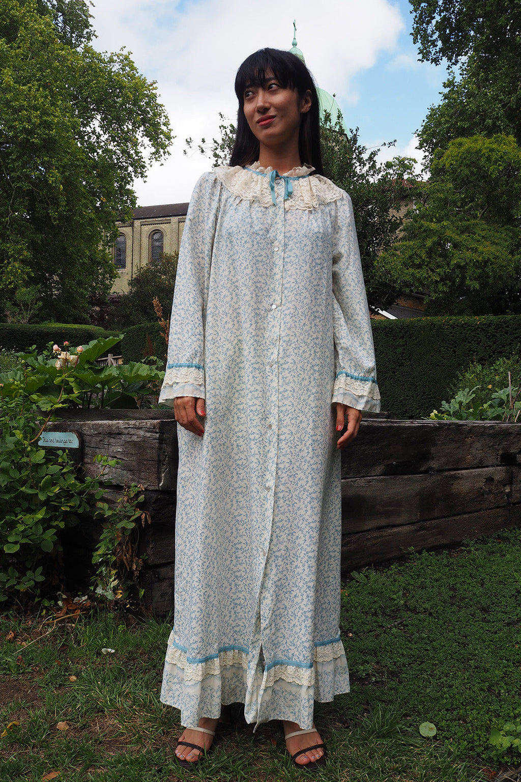 70's Night Gown St.Michael UK | Vintage Lace Dress