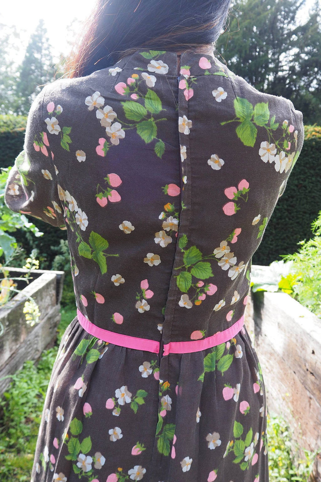 70's Dress Kati at Laura Phillips UK | Wild Strawberry Pattern Vintage Dress