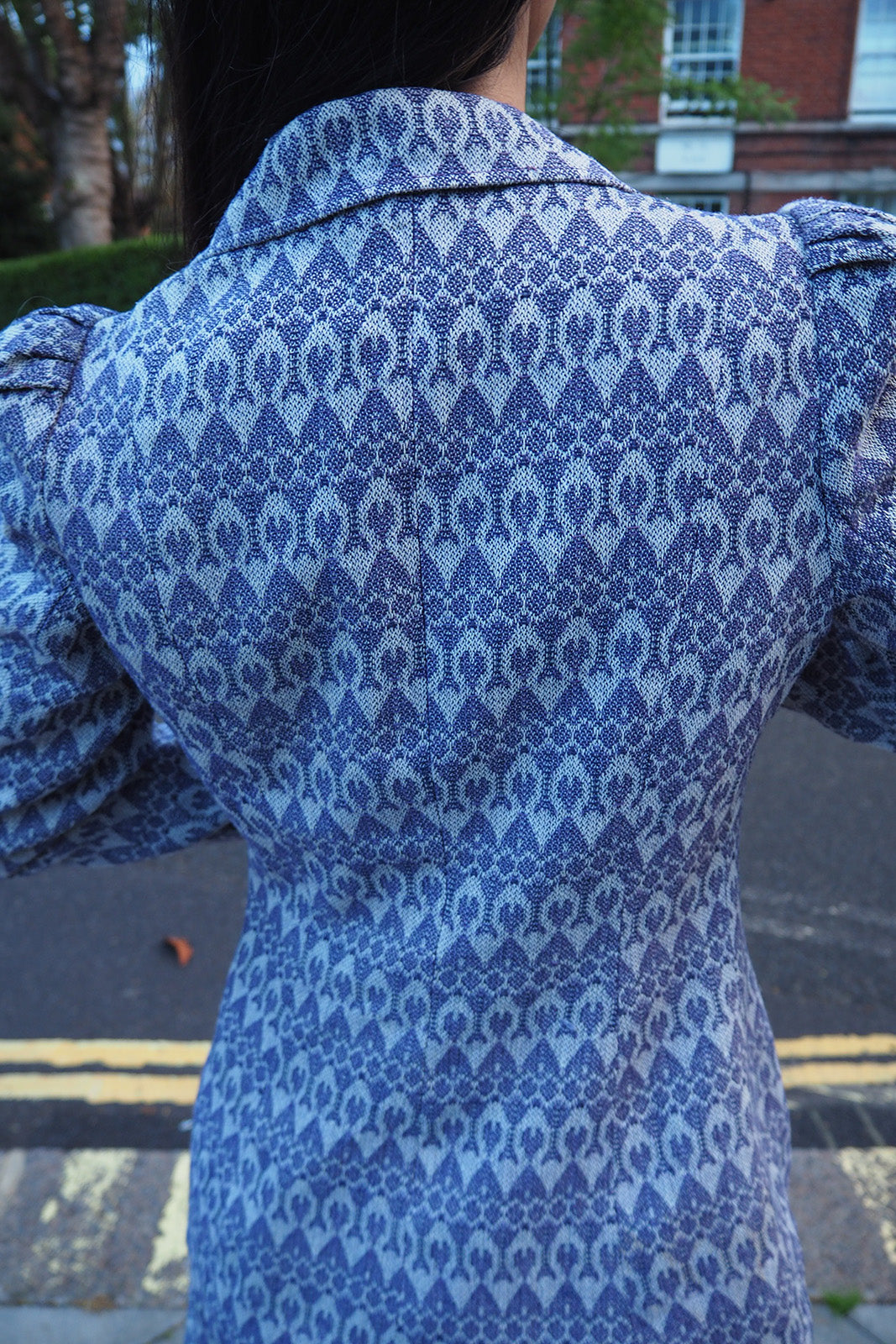 70's Matching Set Richard Shops UK | Purple Jacquard Jacket Shorts