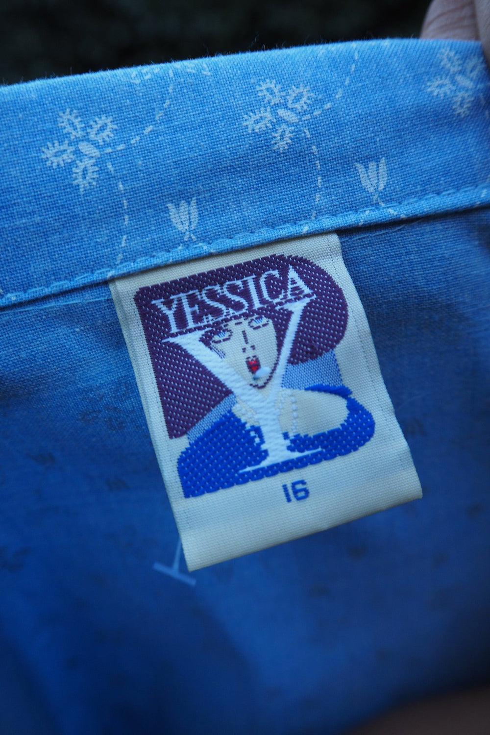 90's Yessica Dress C&A Vintage | Light Blue Tailored Floral Dress