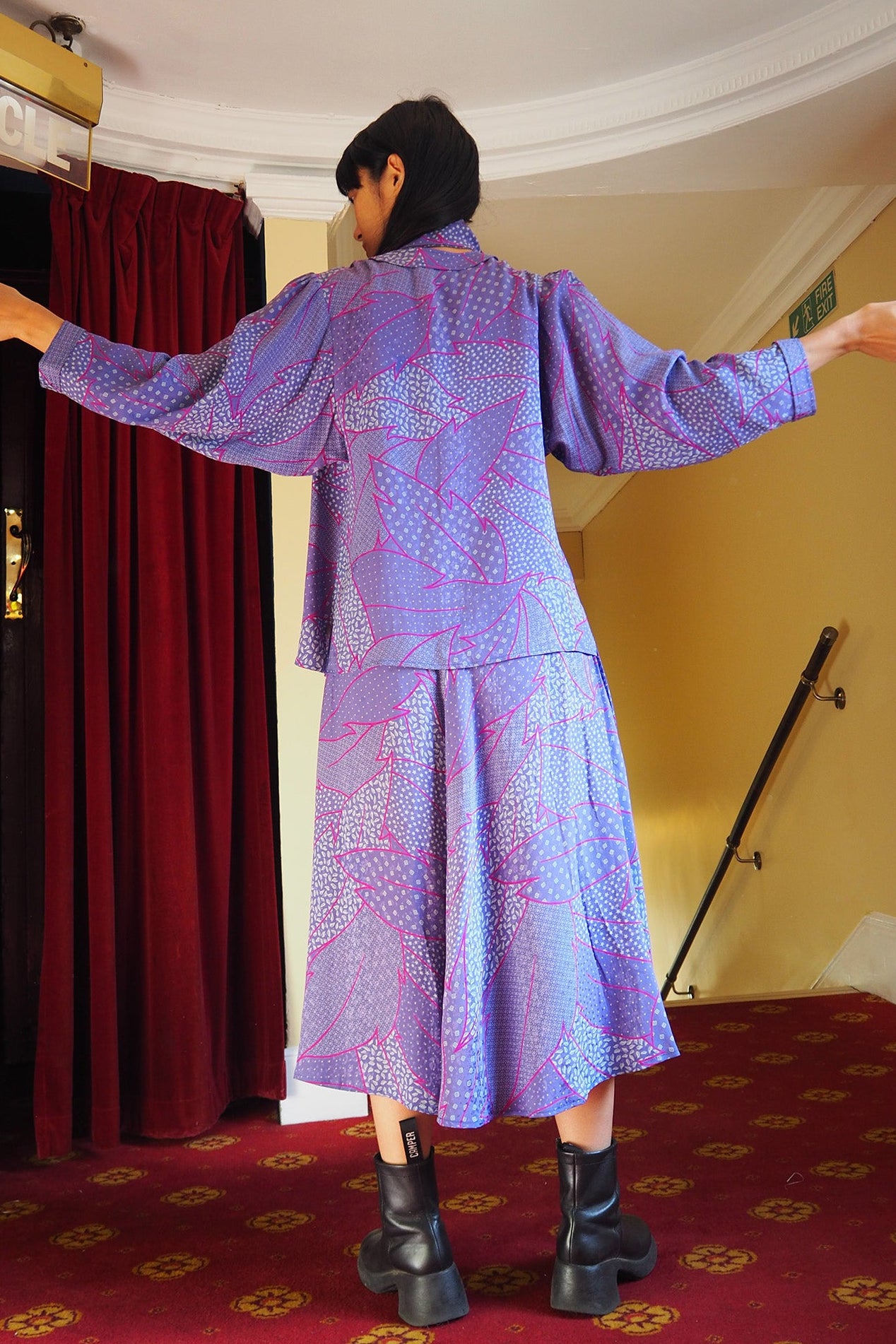 70's Silk Set Up | Caroline Charles London | Vintage 2-Piece