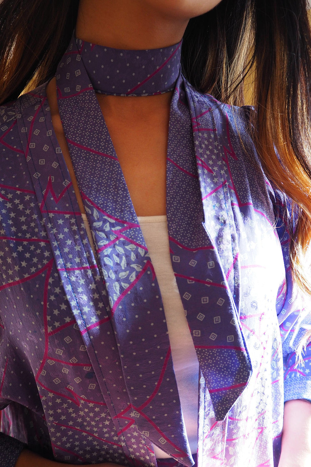 70's Silk Set Up | Caroline Charles London | Vintage 2-Piece