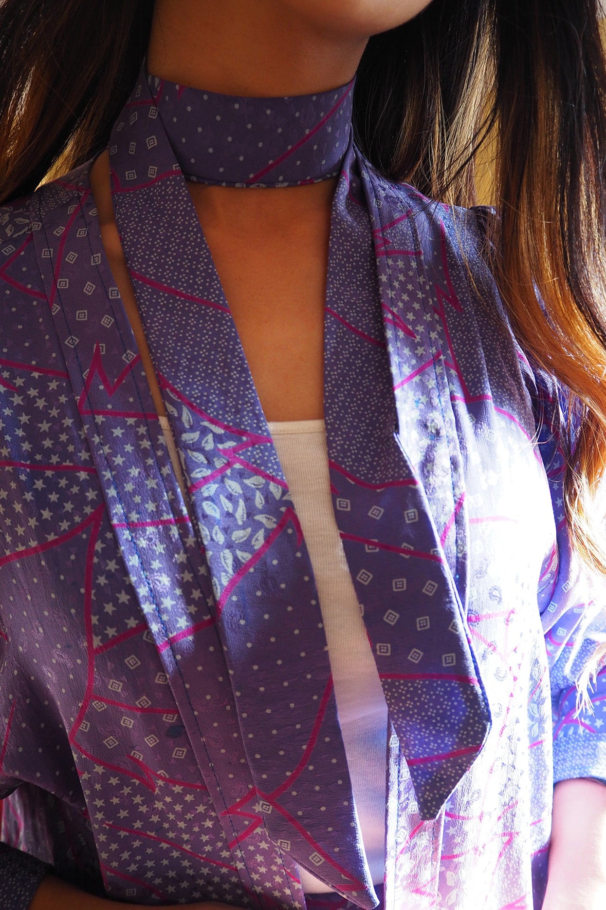 70's Silk Set Up | Caroline Charles London | Vintage 2-Piece