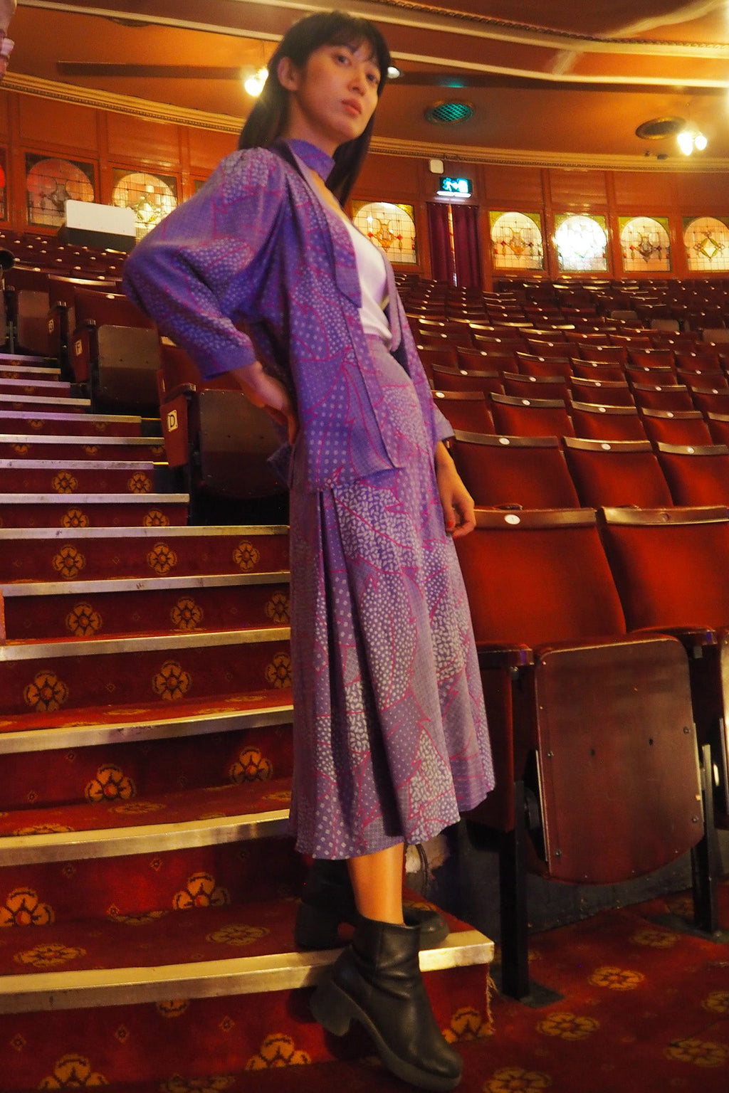 70's Silk Set Up | Caroline Charles London | Vintage 2-Piece