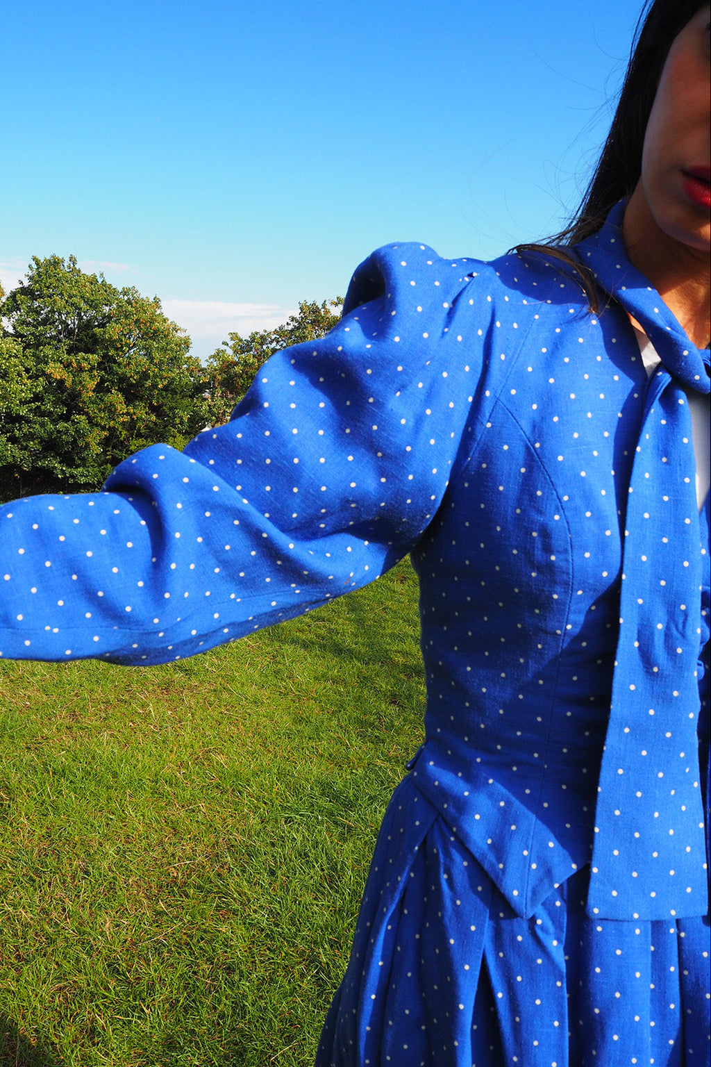 70's Royal Blue Suit | Caroline Charles London | Vintage 3-Piece