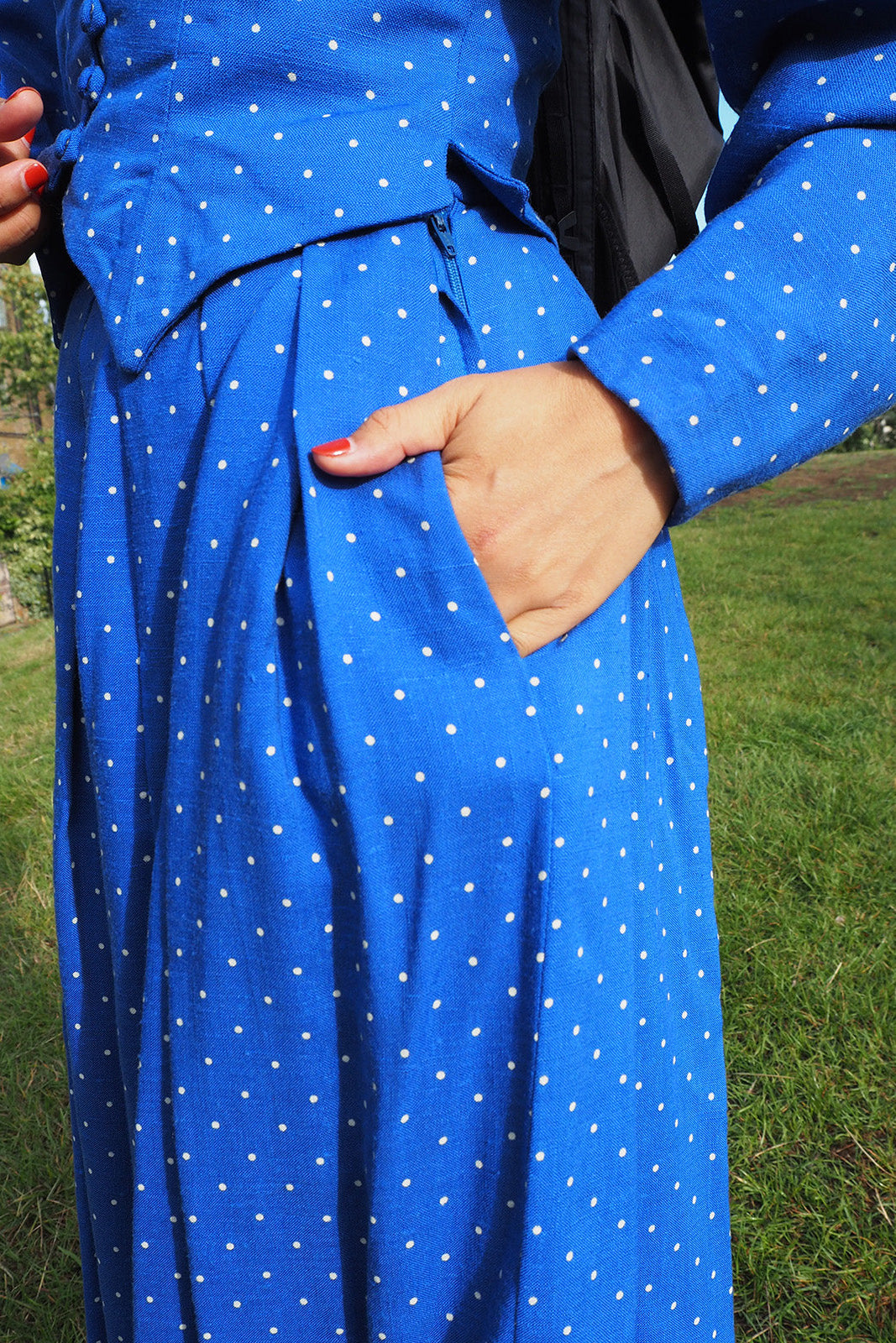 70's Royal Blue Suit | Caroline Charles London | Vintage 3-Piece