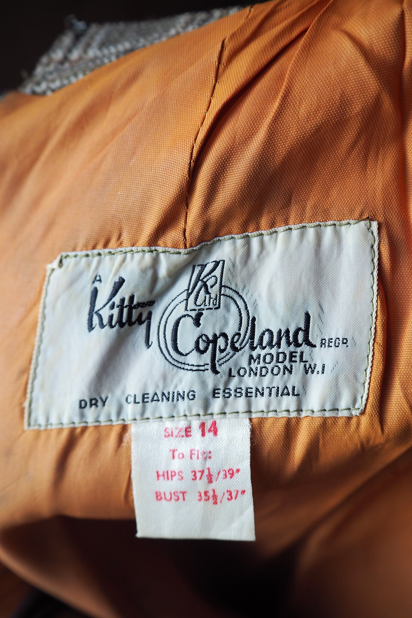 60's Coat Style Dress Kitty Copeland UK | Luxury Wool Vintage Dress