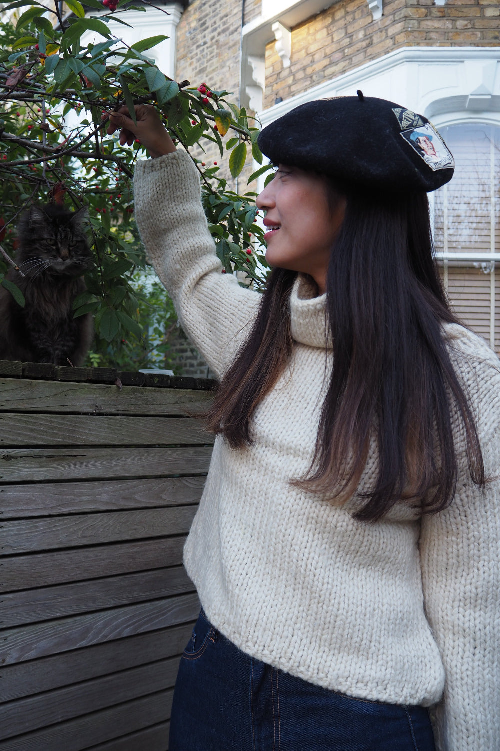 90's Claudia Strater COPINES Chunky Knit | Dutch Vintage High Neck