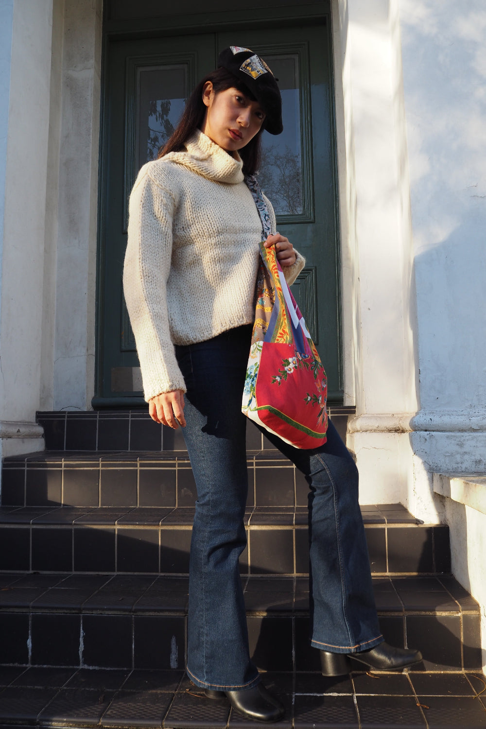 90's Claudia Strater COPINES Chunky Knit | Dutch Vintage High Neck