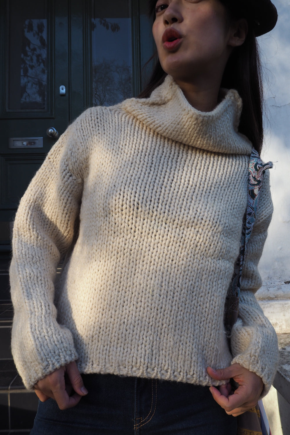 90's Claudia Strater COPINES Chunky Knit | Dutch Vintage High Neck