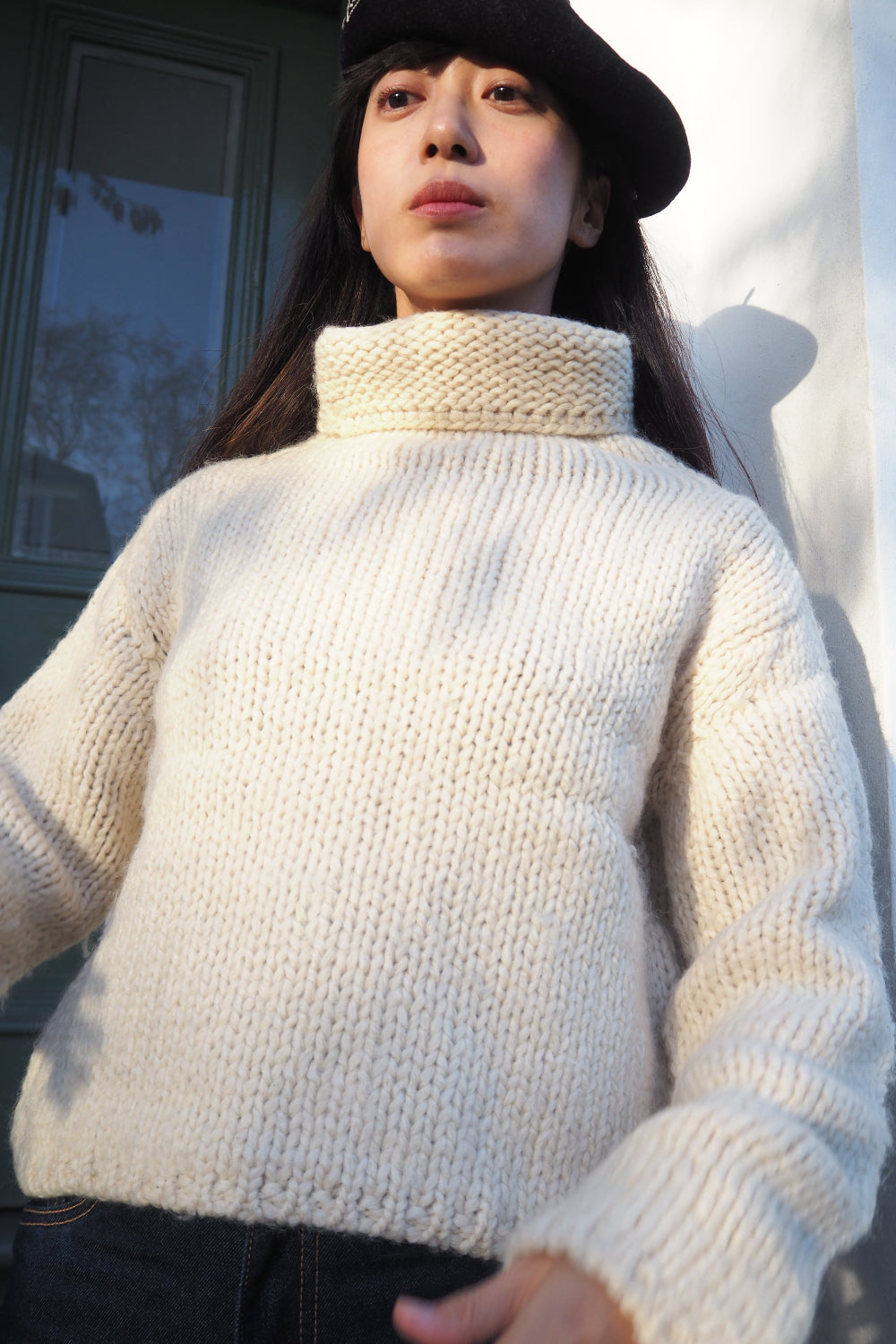 90's Claudia Strater COPINES Chunky Knit | Dutch Vintage High Neck