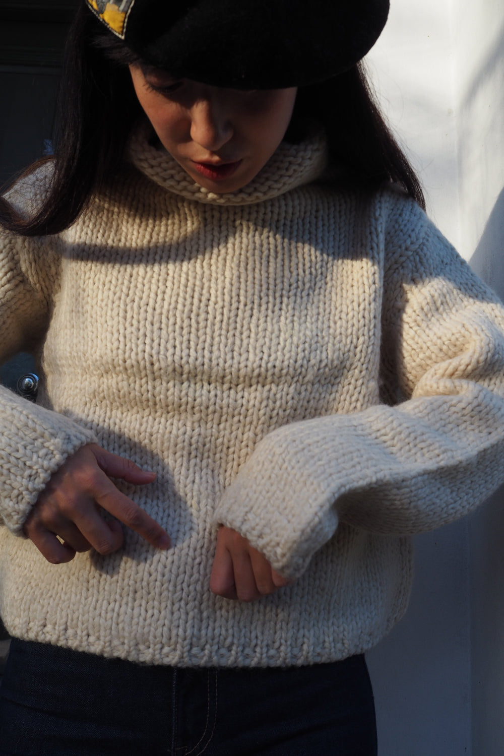 90's Claudia Strater COPINES Chunky Knit | Dutch Vintage High Neck