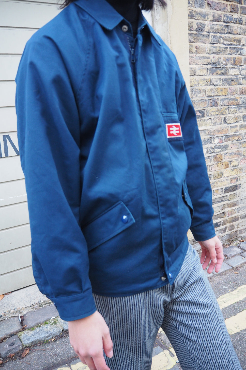 British Rail Train Jacket | National Rail Double Arrow Logo Vintage