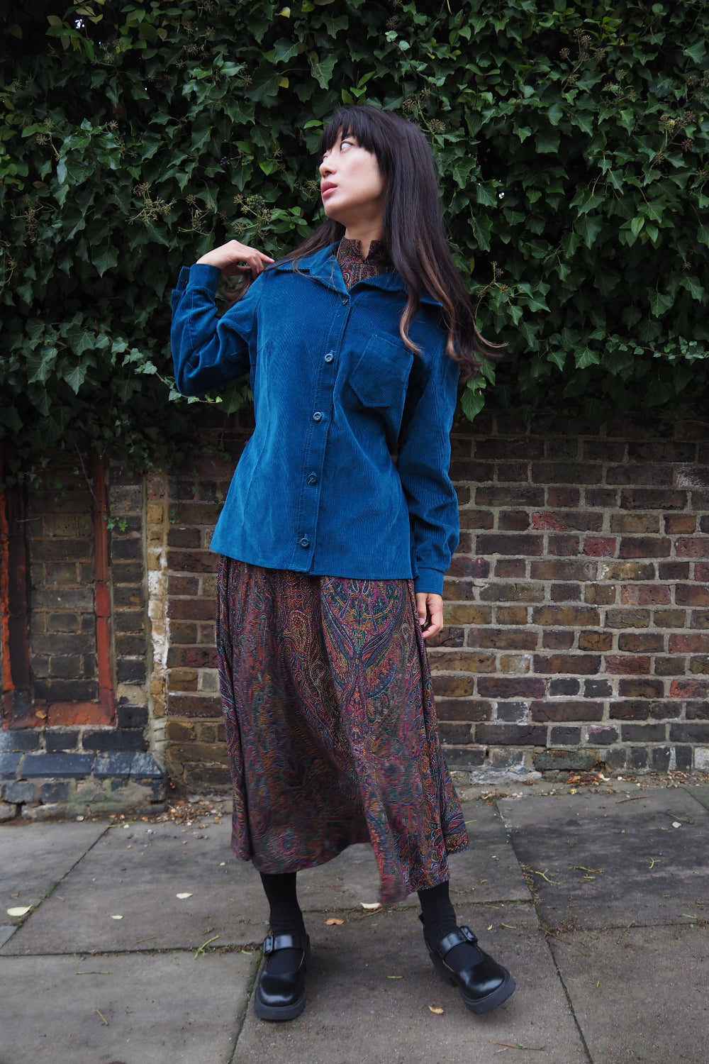 70's St Michael's Corduroy Shirt | British Vintage with Belt