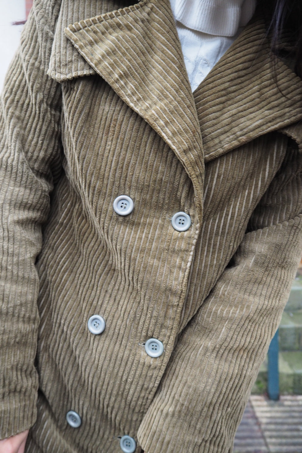 90's Corduroy Trench Coat | 70's Style Vintage Winter Outerwear
