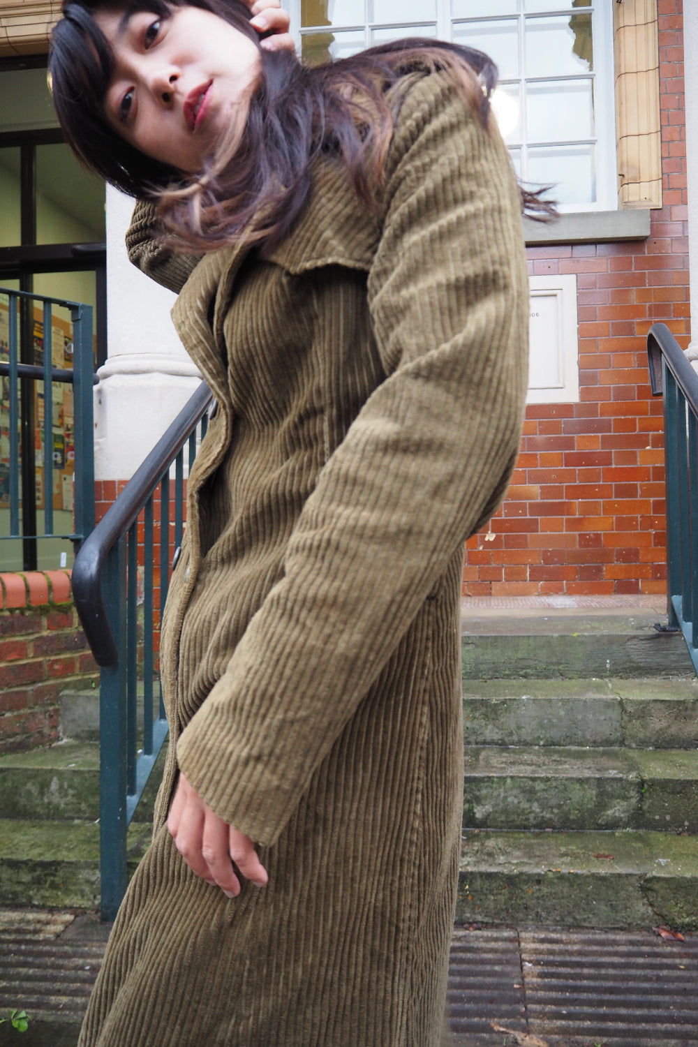 90's Corduroy Trench Coat | 70's Style Vintage Winter Outerwear