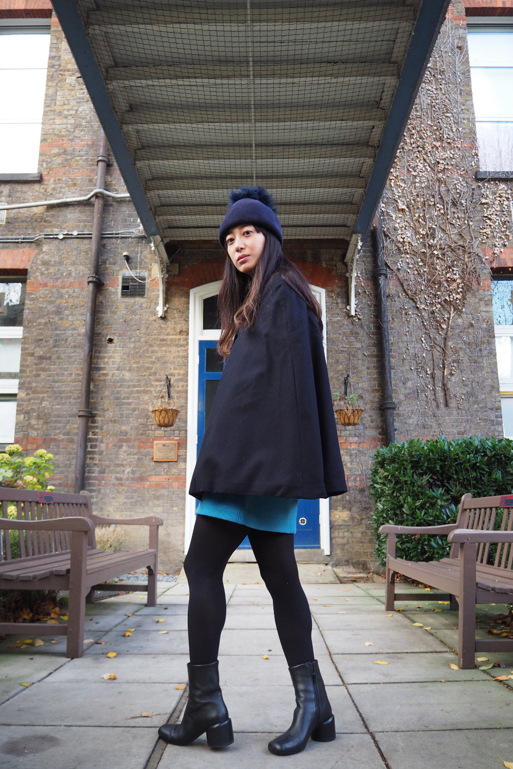 1940's Nurse Cape by C.E Ward | Navy Wool Vintage Cloak