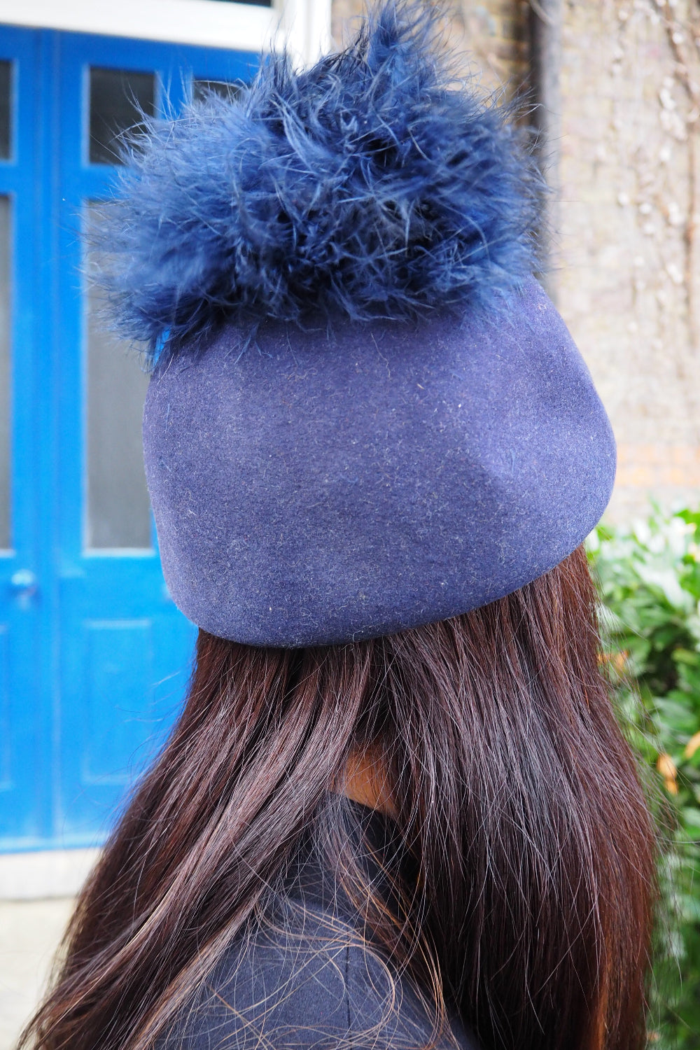 60's Edward Mann Wool Hat | London Vintage Feather Trim