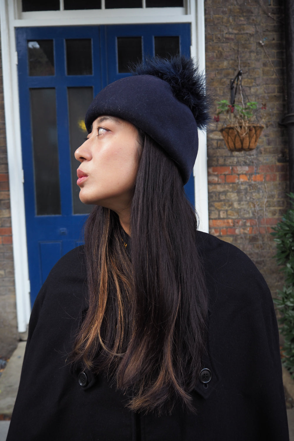 60's Edward Mann Wool Hat | London Vintage Feather Trim
