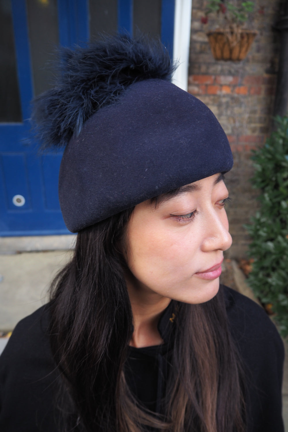 60's Edward Mann Wool Hat | London Vintage Feather Trim