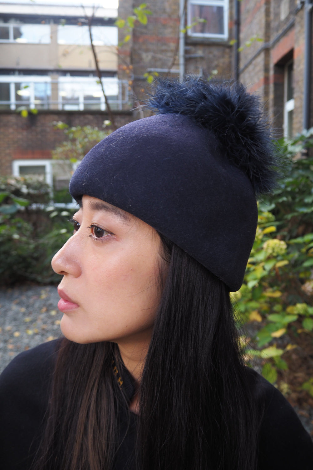 60's Edward Mann Wool Hat | London Vintage Feather Trim