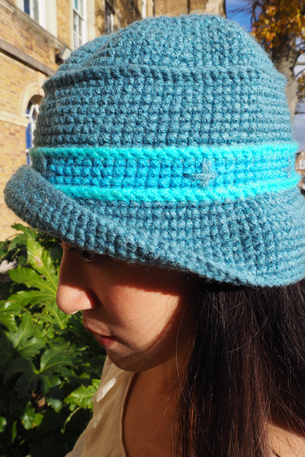 90's Heather Allan Bucket Hat | Turquoise Knit London Vintage