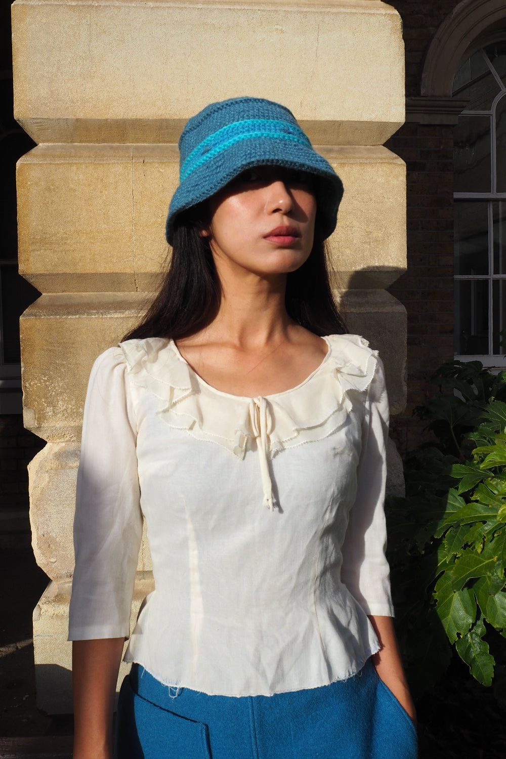 90's Heather Allan Bucket Hat | Turquoise Knit London Vintage