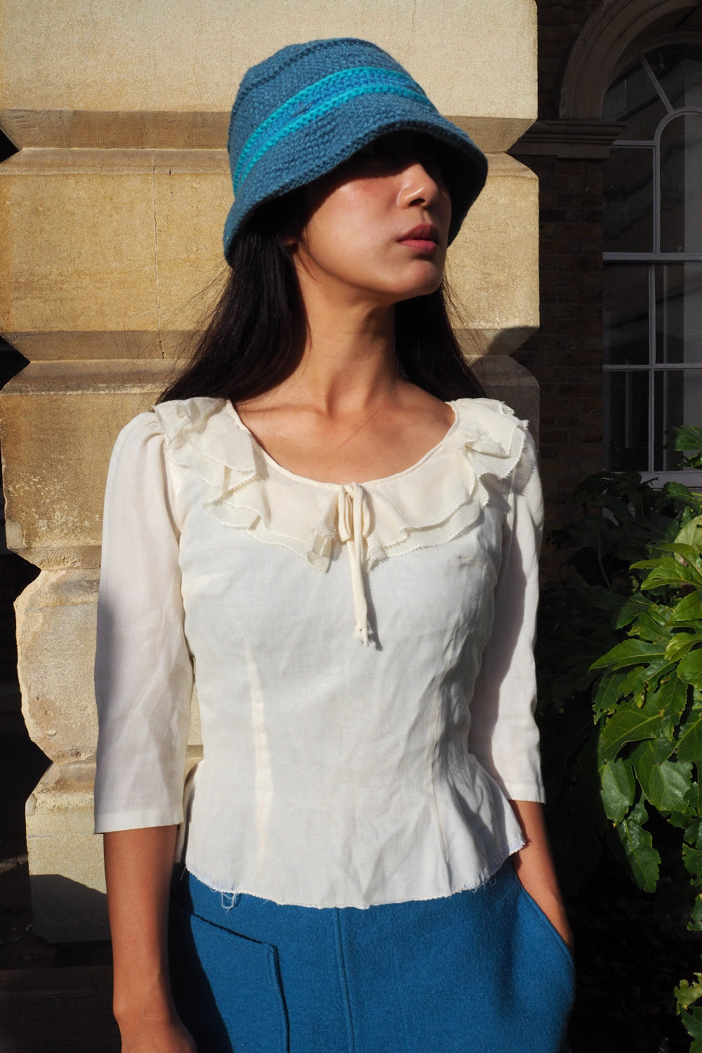 90's Heather Allan Bucket Hat | Turquoise Knit London Vintage